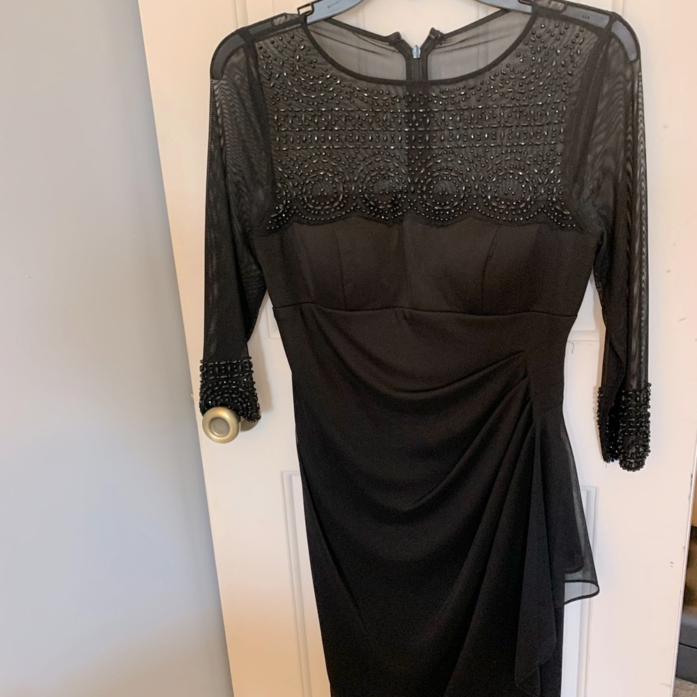 Black knee length formal dress